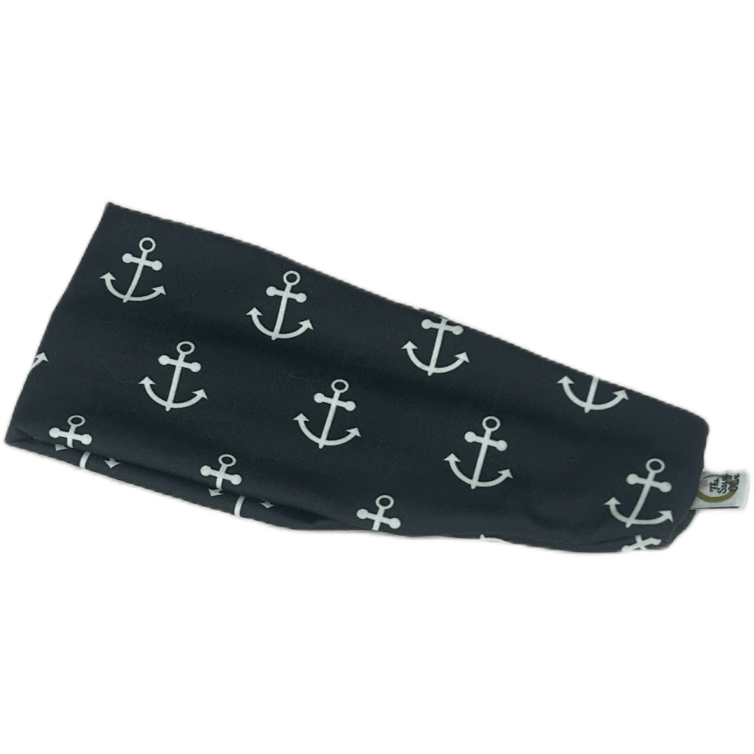 Black Anchors Stretch Headband - The Sassy Olive