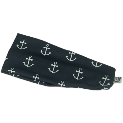 Black Anchors Stretch Headband - The Sassy Olive