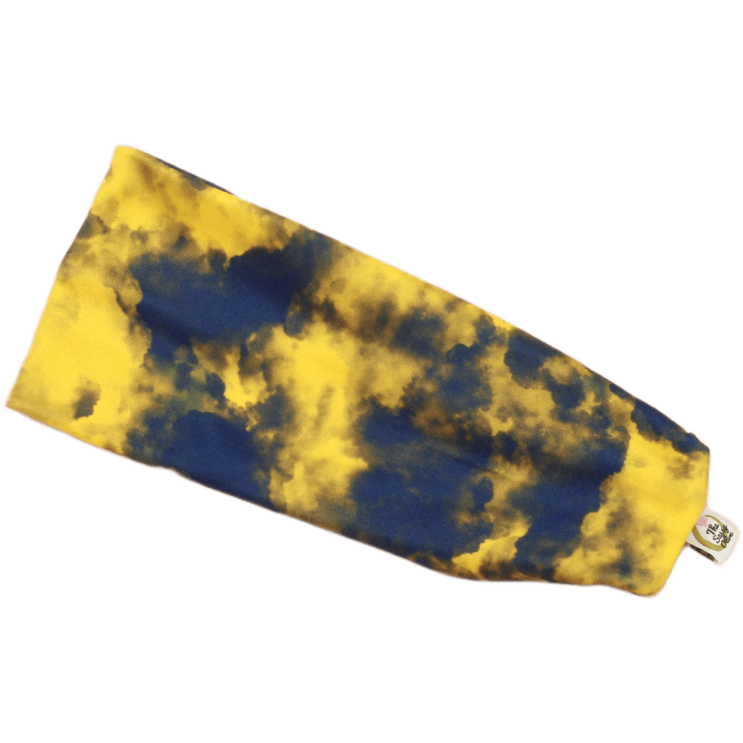 Blue and Yellow Stretch Headband - The Sassy Olive