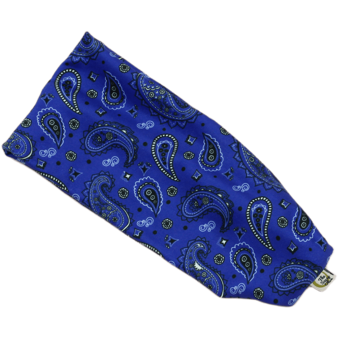 Blue Bandana Paisley Stretch Headband - The Sassy Olive