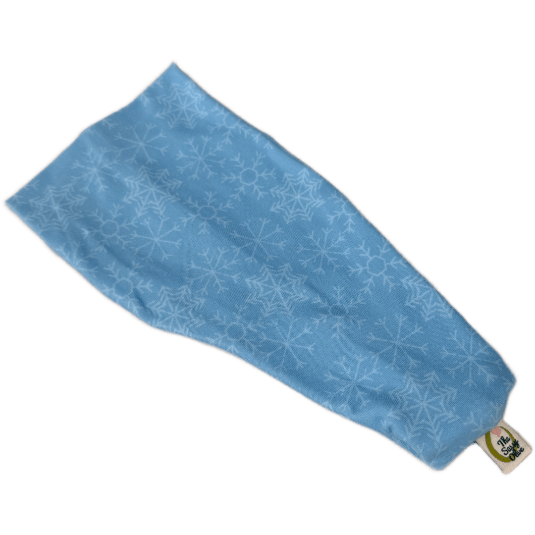 Blue Snowflakes Stretch Headband - The Sassy Olive