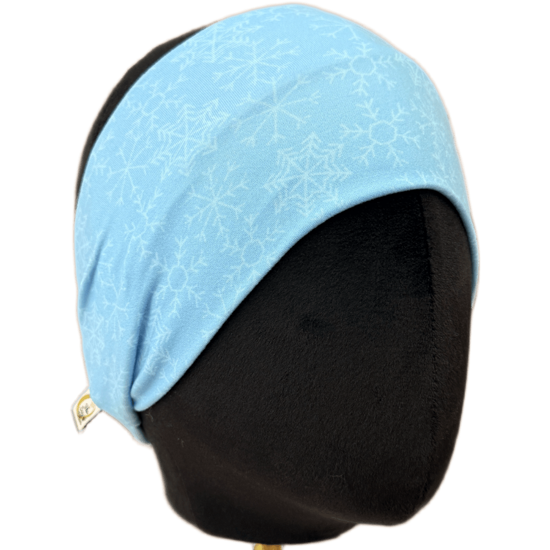 Blue Snowflakes Stretch Headband - The Sassy Olive