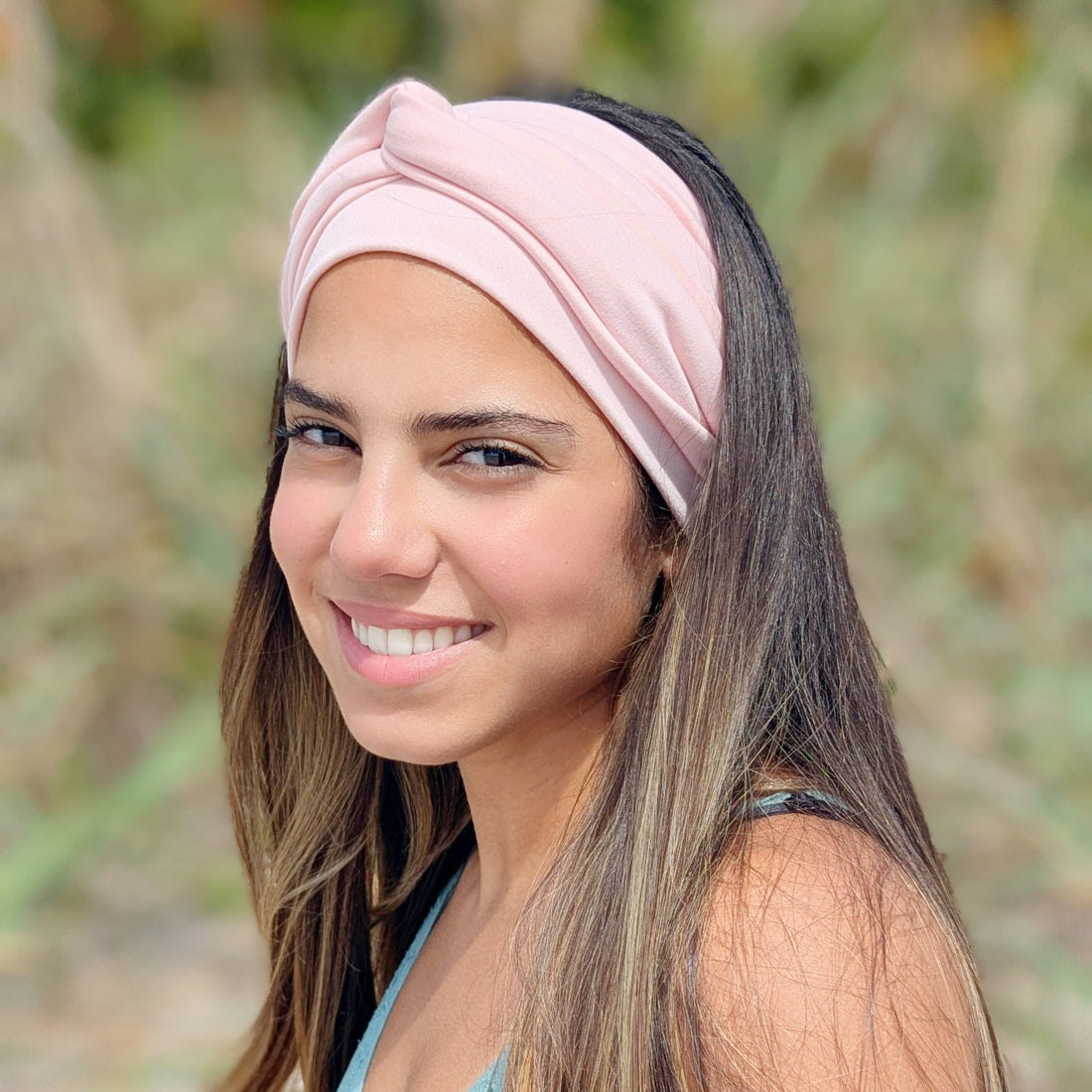 Blush Pink Solid Wrap Headband - The Sassy Olive