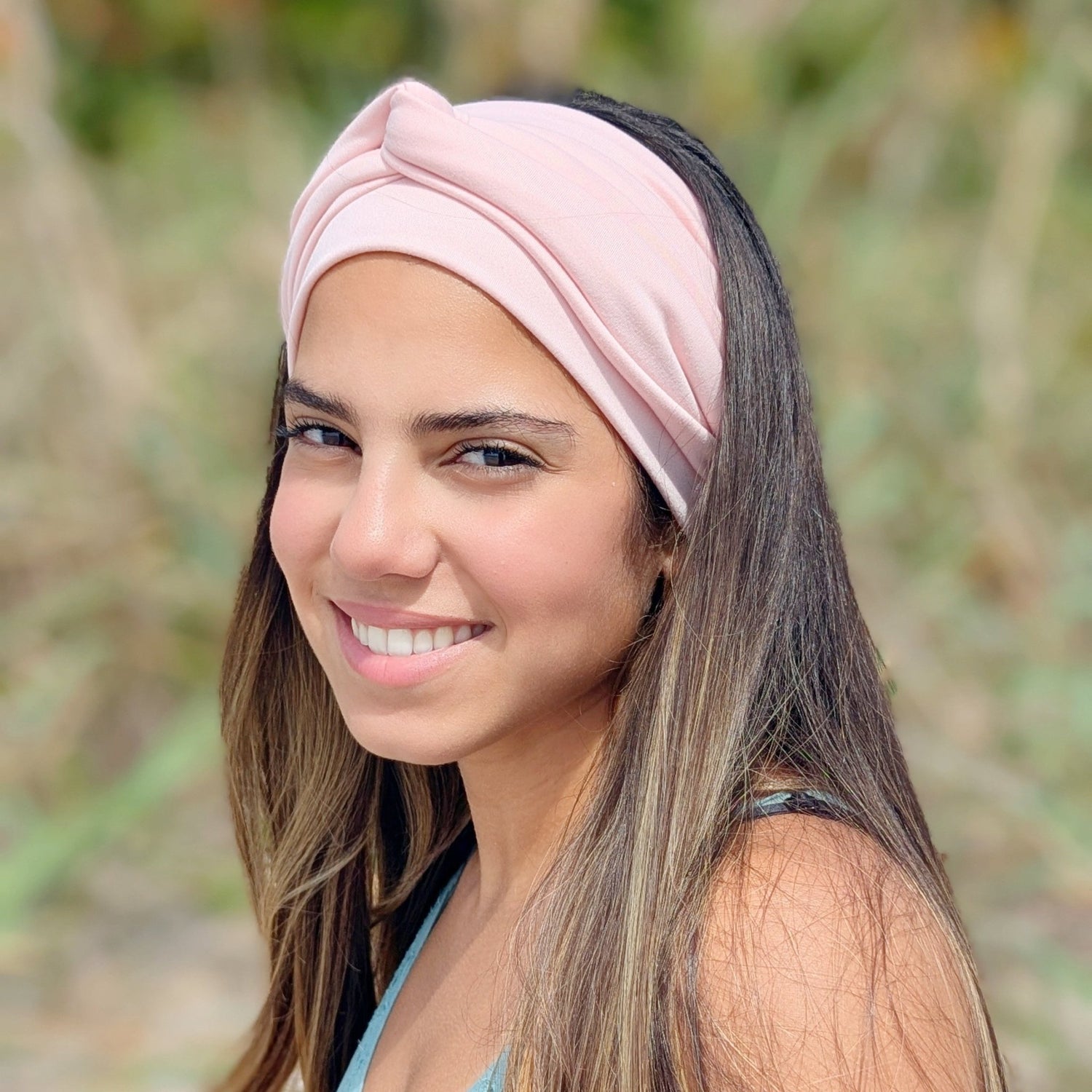 Blush Pink Solid Wrap Headband - The Sassy Olive