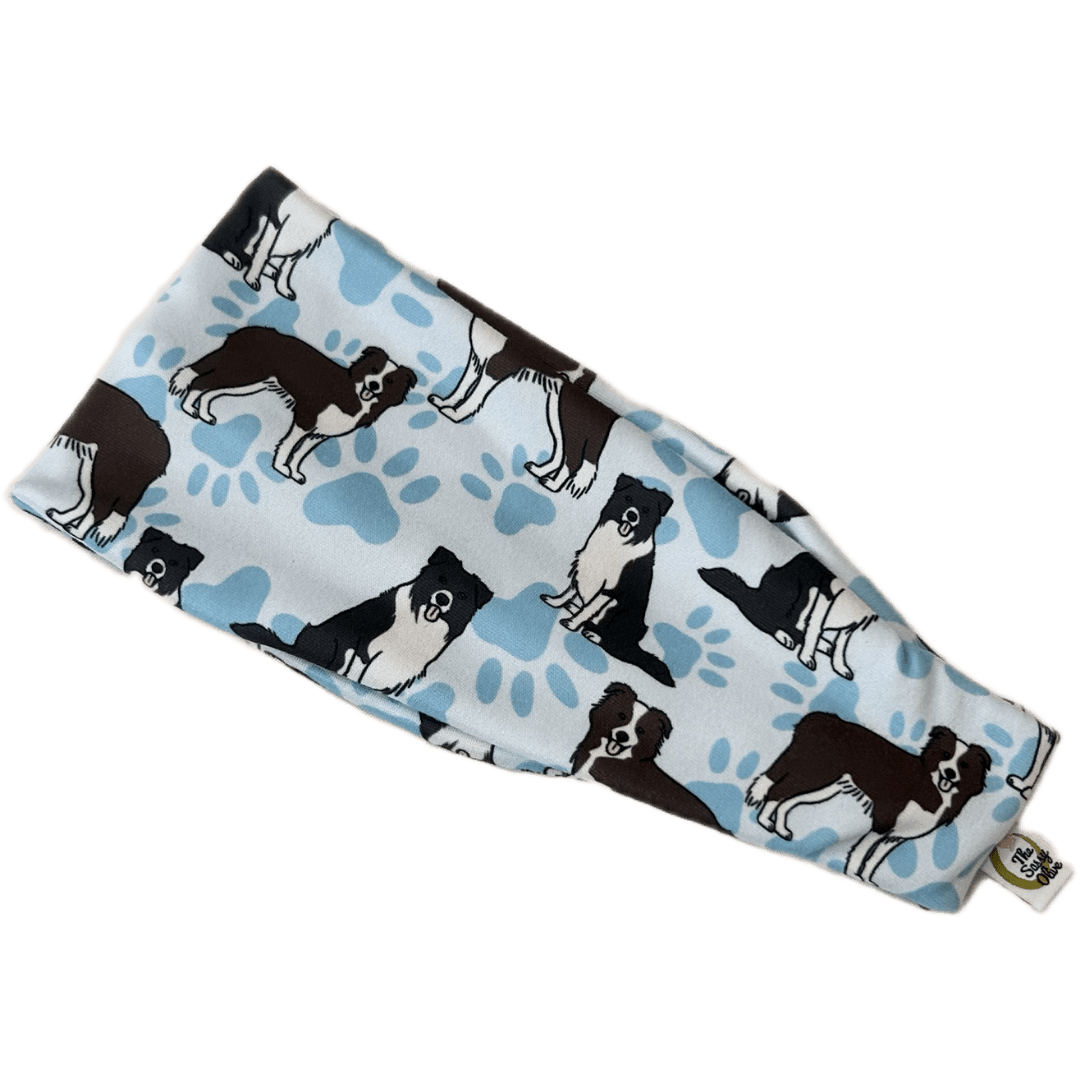 Border Collie Stretch Headband - The Sassy Olive