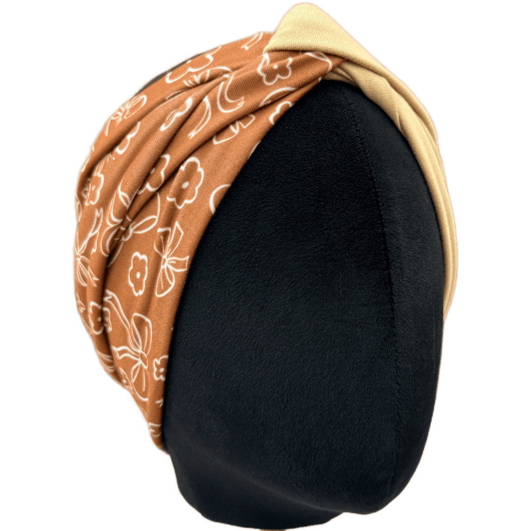 Brown Coquette Bows Twist Headband - The Sassy Olive