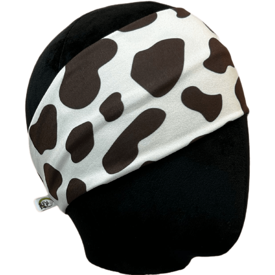Brown Cow Print Stretch Headband - The Sassy Olive