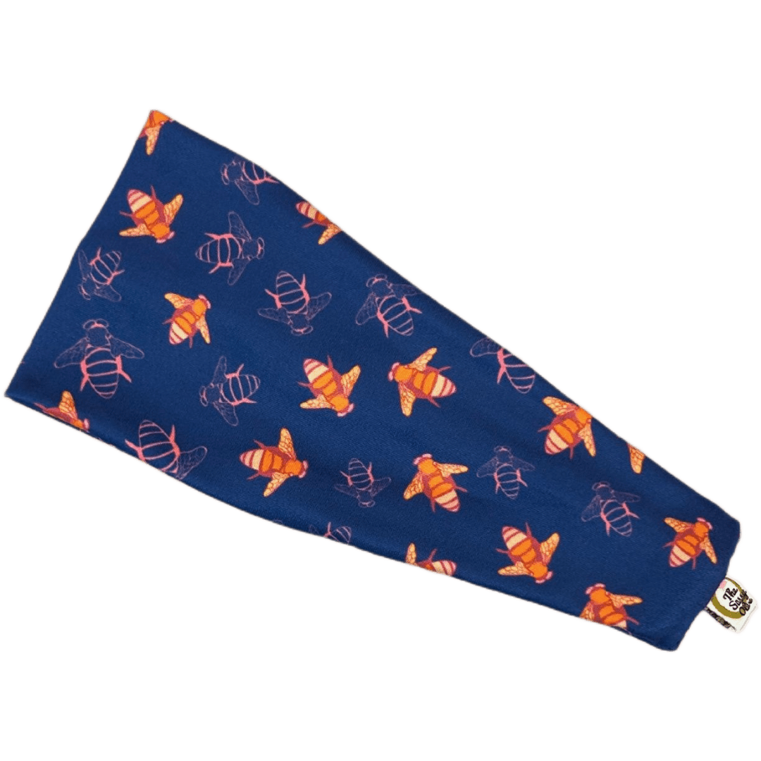 Bumble Bee Blues Stretch Headband - The Sassy Olive