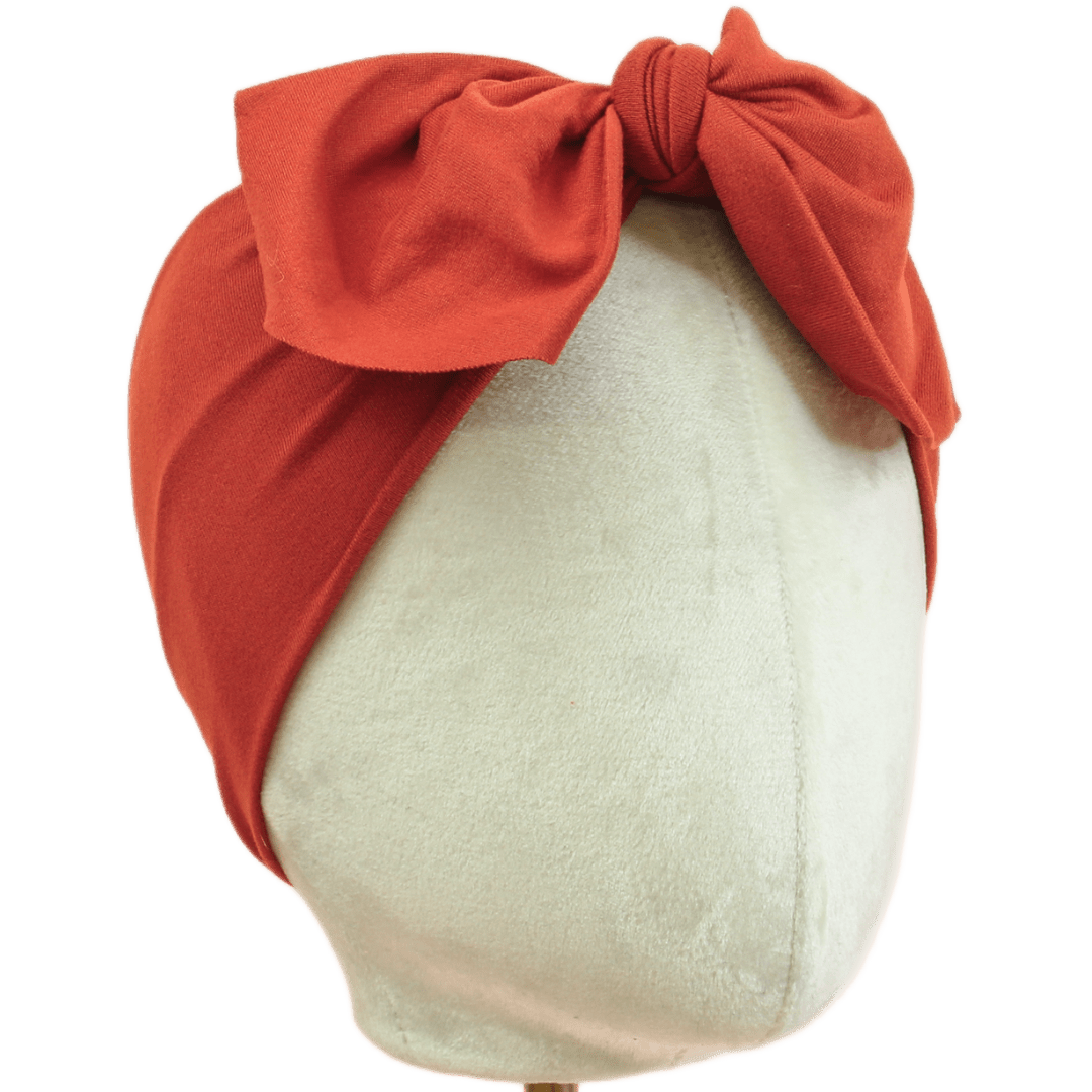 Burnt Orange Top Knot Headband - The Sassy Olive