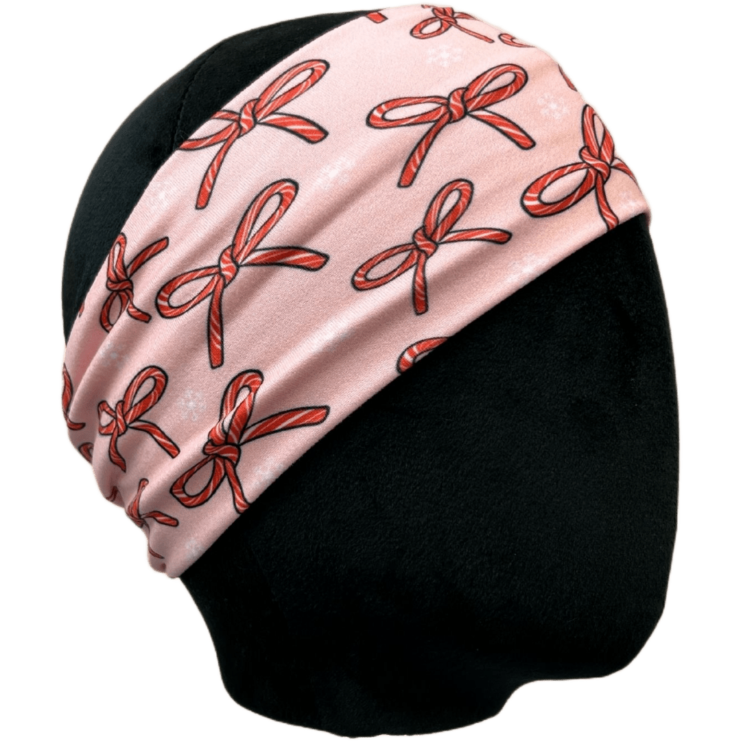 Candy Cane Bows Stretch Headband - The Sassy Olive
