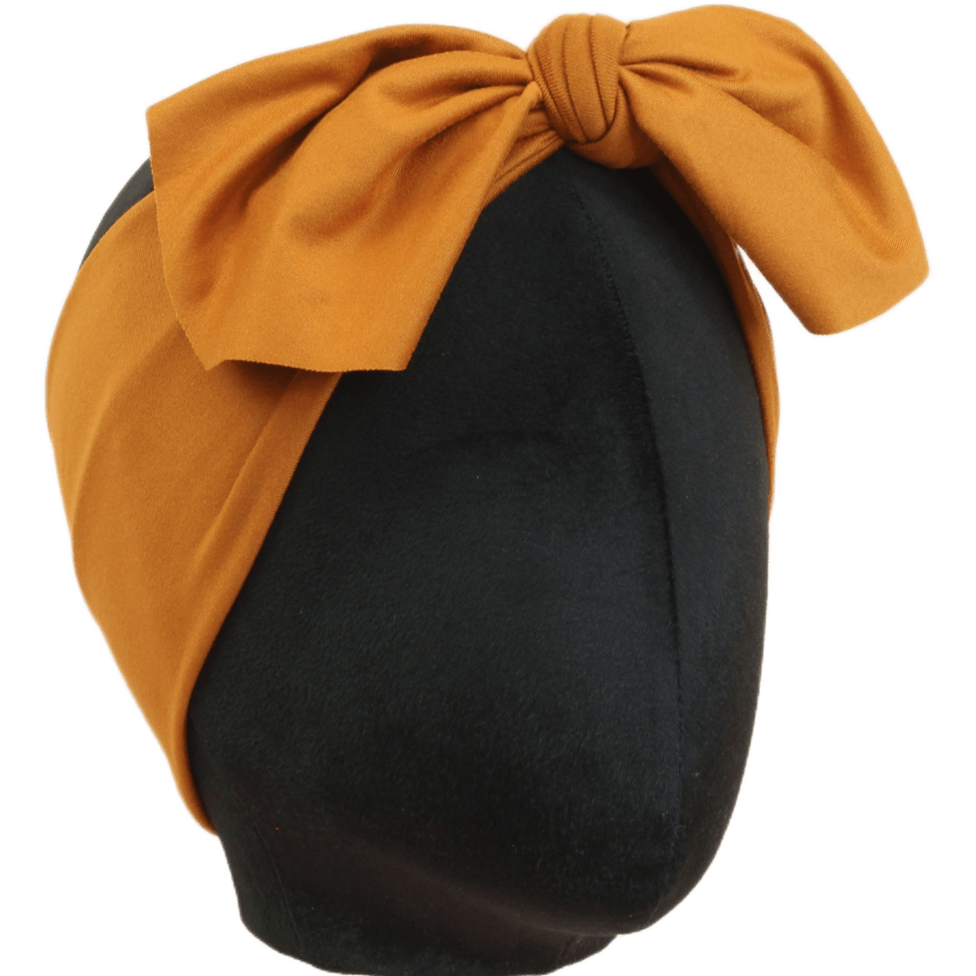 Caramel Brown Solid Top Knot Headband - The Sassy Olive