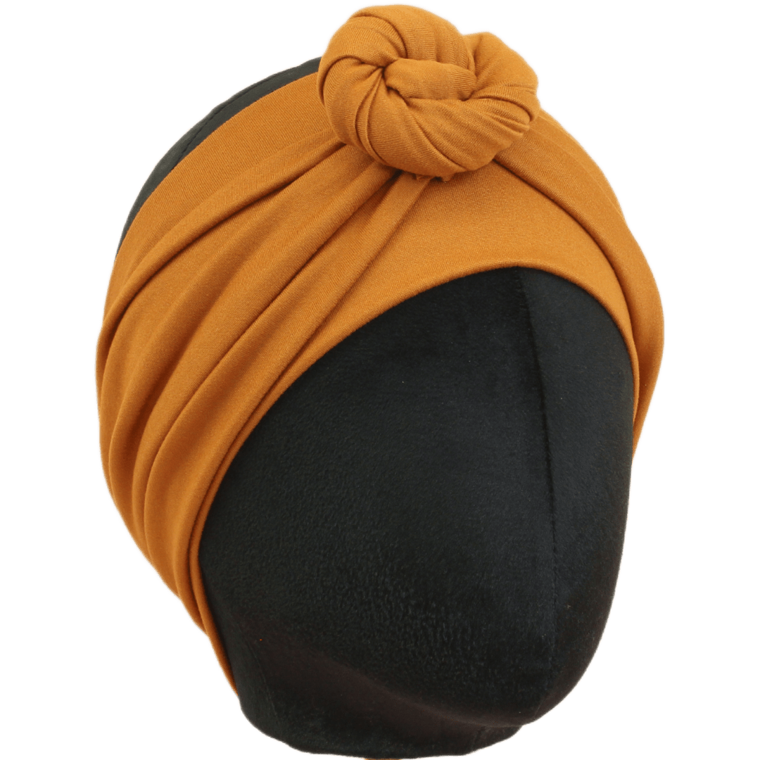 Caramel Brown Solid Wrap Headband - The Sassy Olive