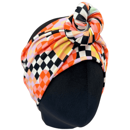 Checker Hearts Wrap Headband - The Sassy Olive
