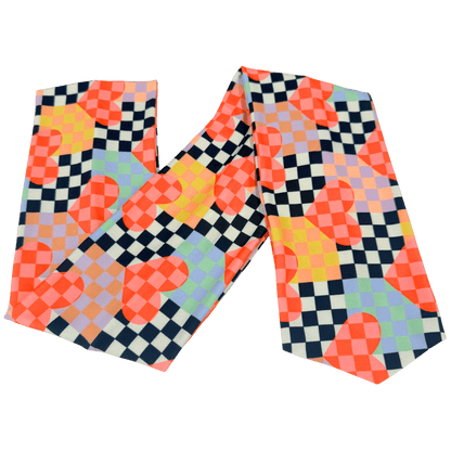 Checker Hearts Wrap Headband - The Sassy Olive