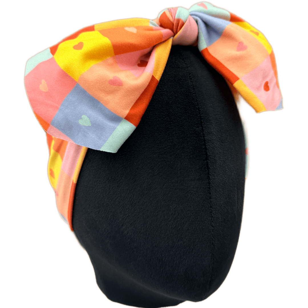 Checker Love Top Knot Headband - The Sassy Olive