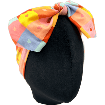 Checker Love Top Knot Headband - The Sassy Olive