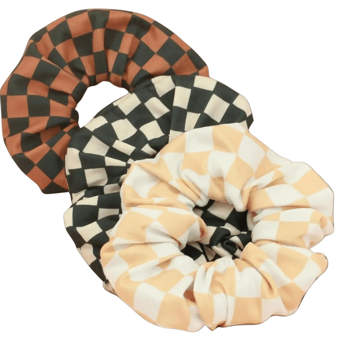 Checkerboard Scrunchie Pack - The Sassy Olive