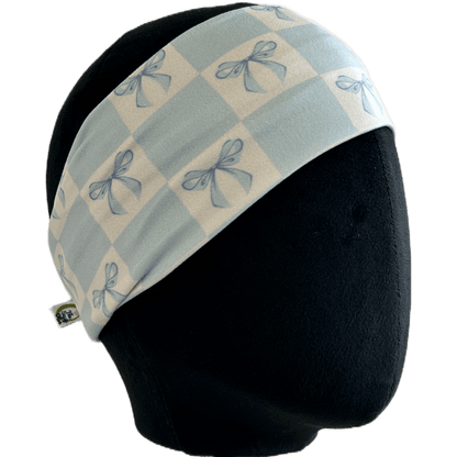 Checkered Bows Stretch Headband - The Sassy Olive