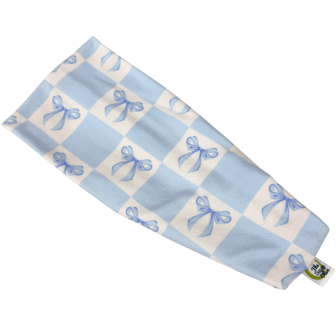 Checkered Bows Stretch Headband - The Sassy Olive