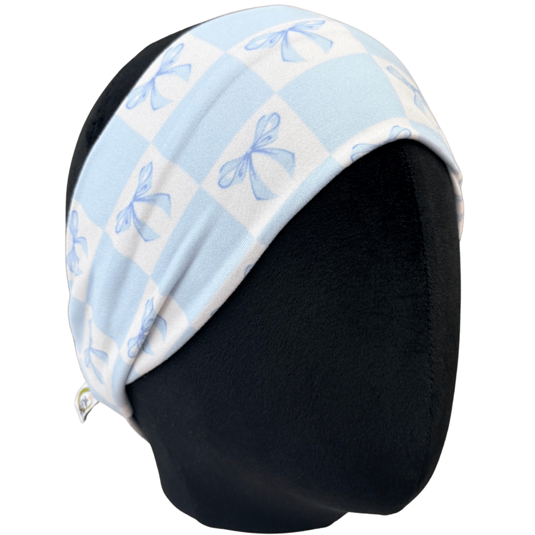 Checkered Bows Stretch Headband - The Sassy Olive