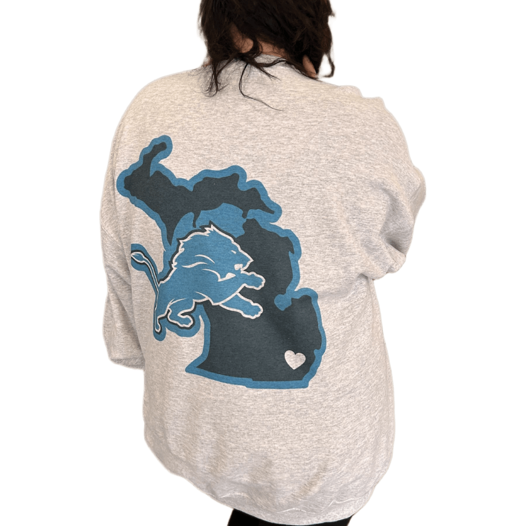 Checkered Lions Crewneck Sweatshirt - The Sassy Olive