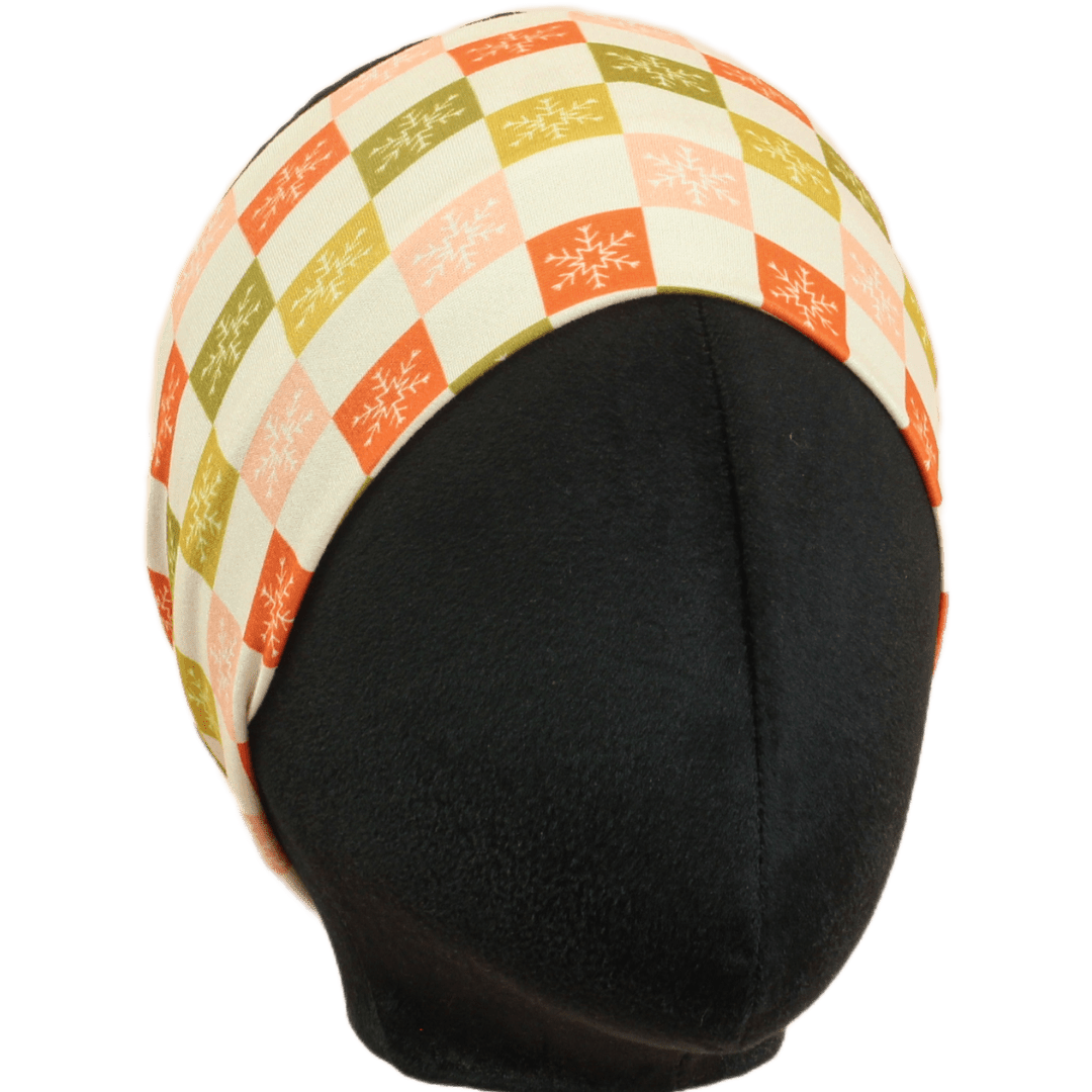 Checkered Snowflakes Stretch Headband - The Sassy Olive