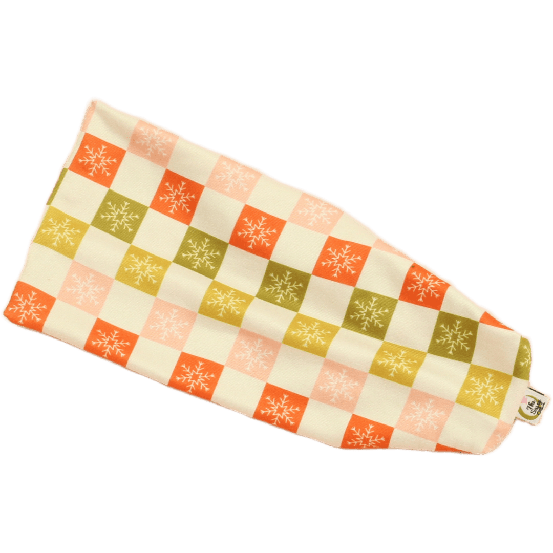 Checkered Snowflakes Stretch Headband - The Sassy Olive