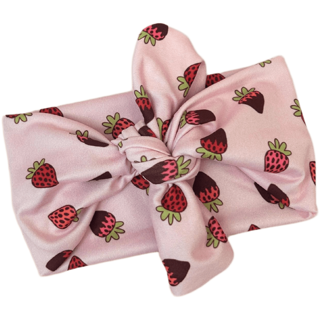 Chocolate Covered Strawberries Top Knot Headband - The Sassy Olive