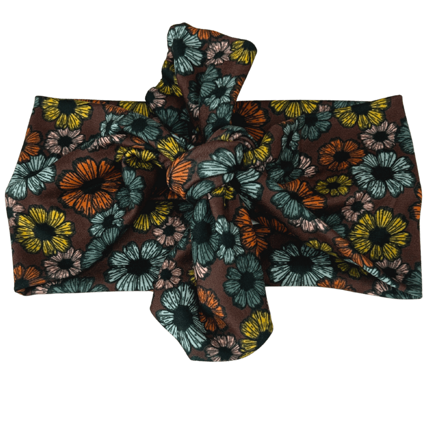 Chocolate Garden Topknot Headband - The Sassy Olive