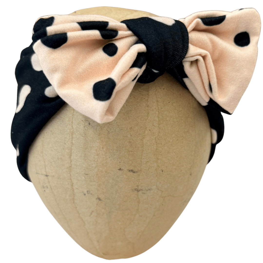 Classic Black Polka Dot Baby Headband - The Sassy Olive