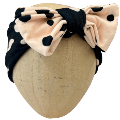 Classic Black Polka Dot Baby Headband - The Sassy Olive