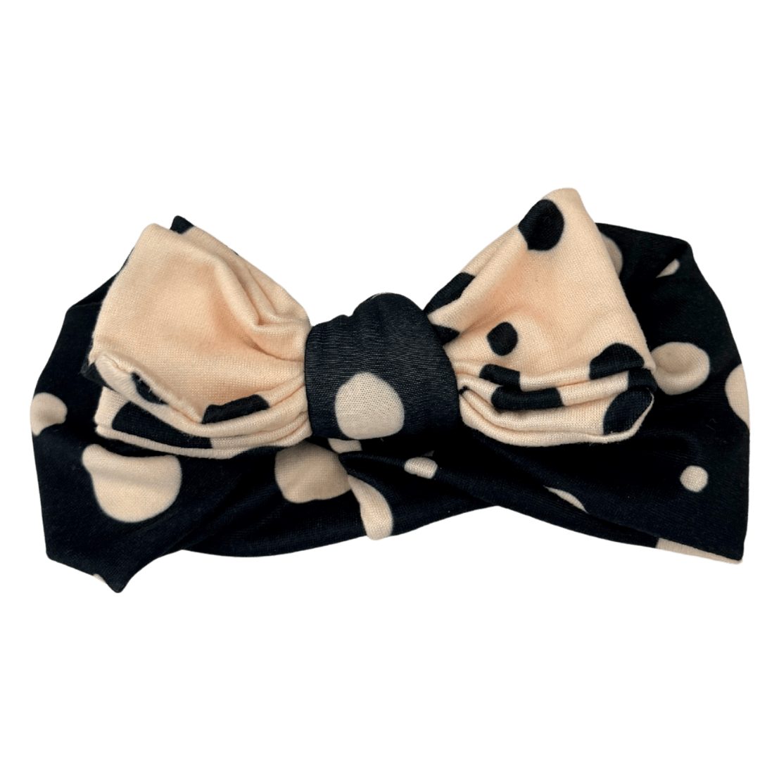 Classic Black Polka Dot Baby Headband - The Sassy Olive