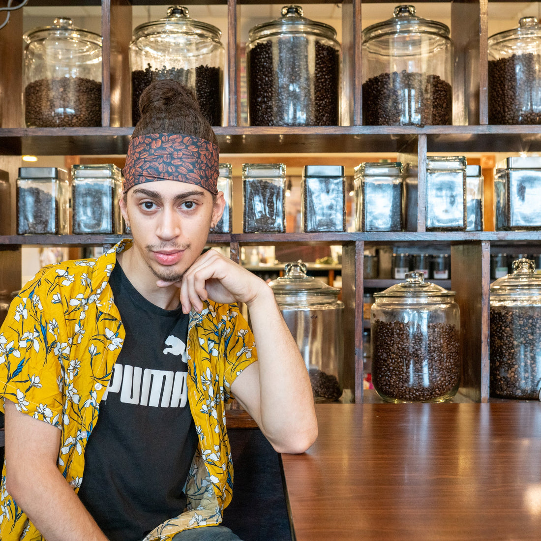 Coffee Beans Stretch Headband - The Sassy Olive