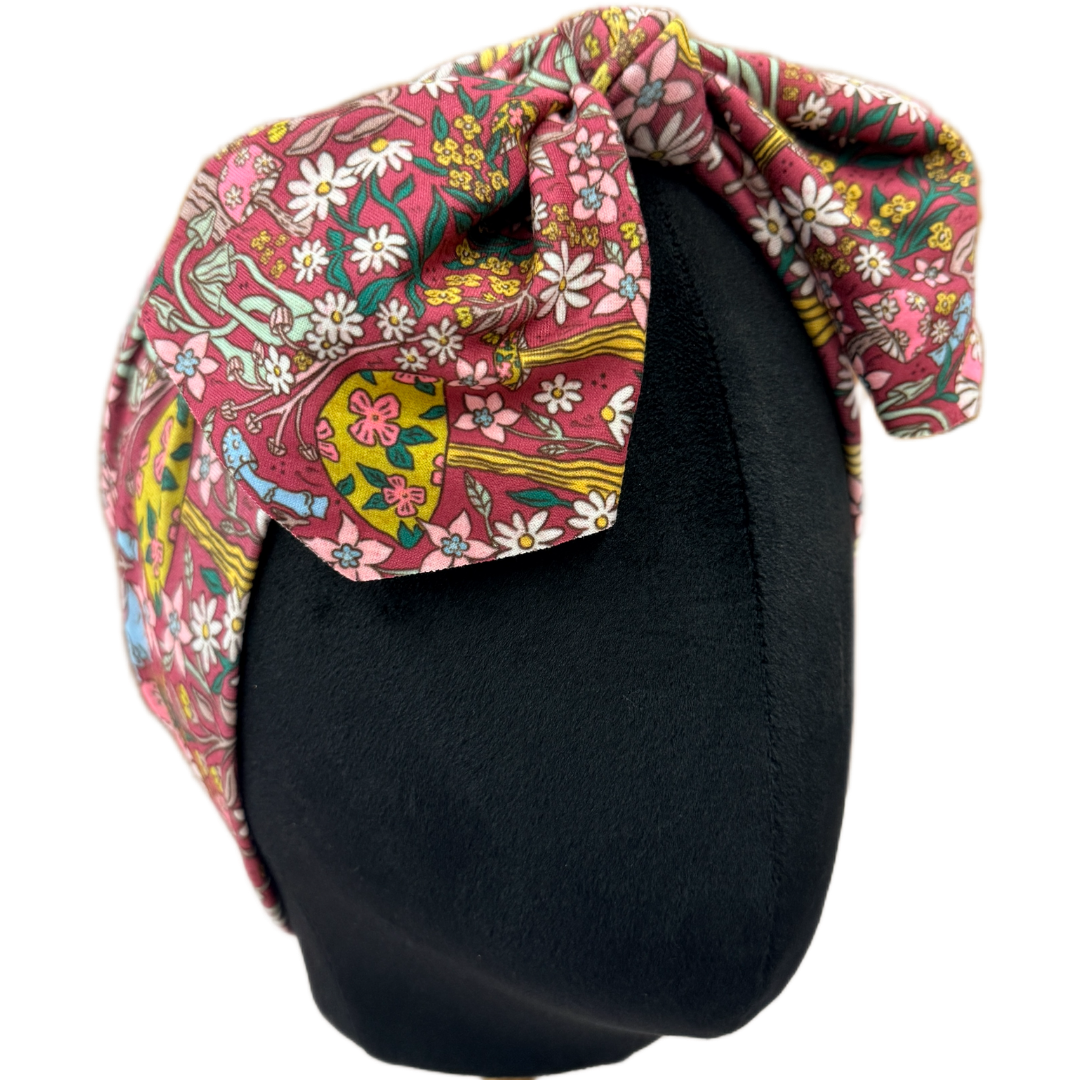 Cottagecore Mushrooms Top Knot Headband - The Sassy Olive
