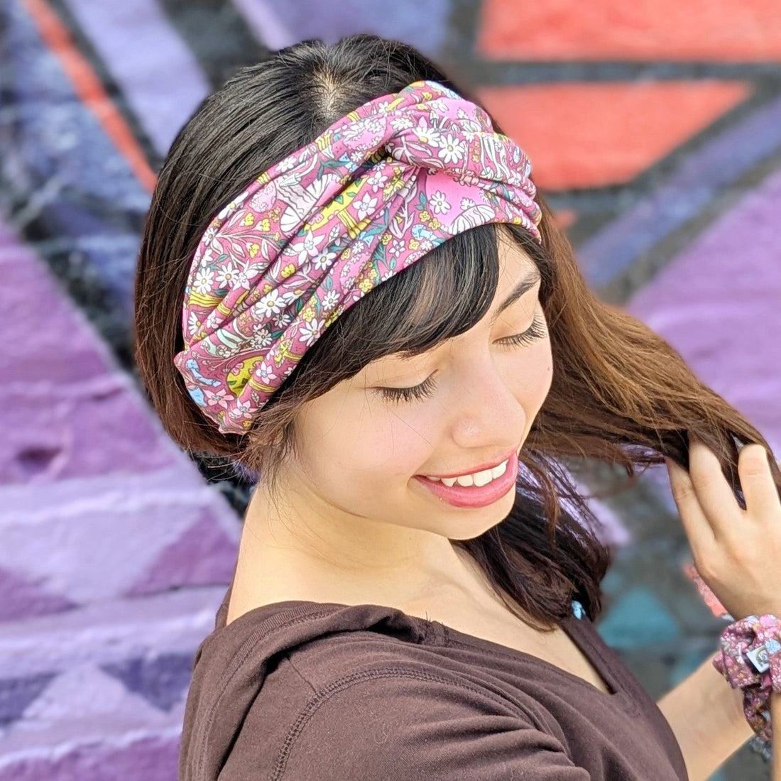 Cottagecore Mushrooms Wrap Headband - The Sassy Olive