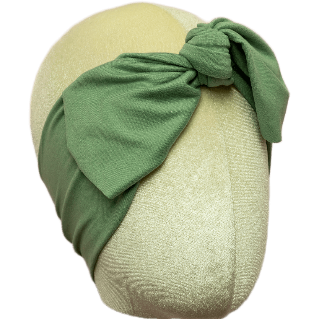 Couch Green Solid Top Knot Headband - The Sassy Olive