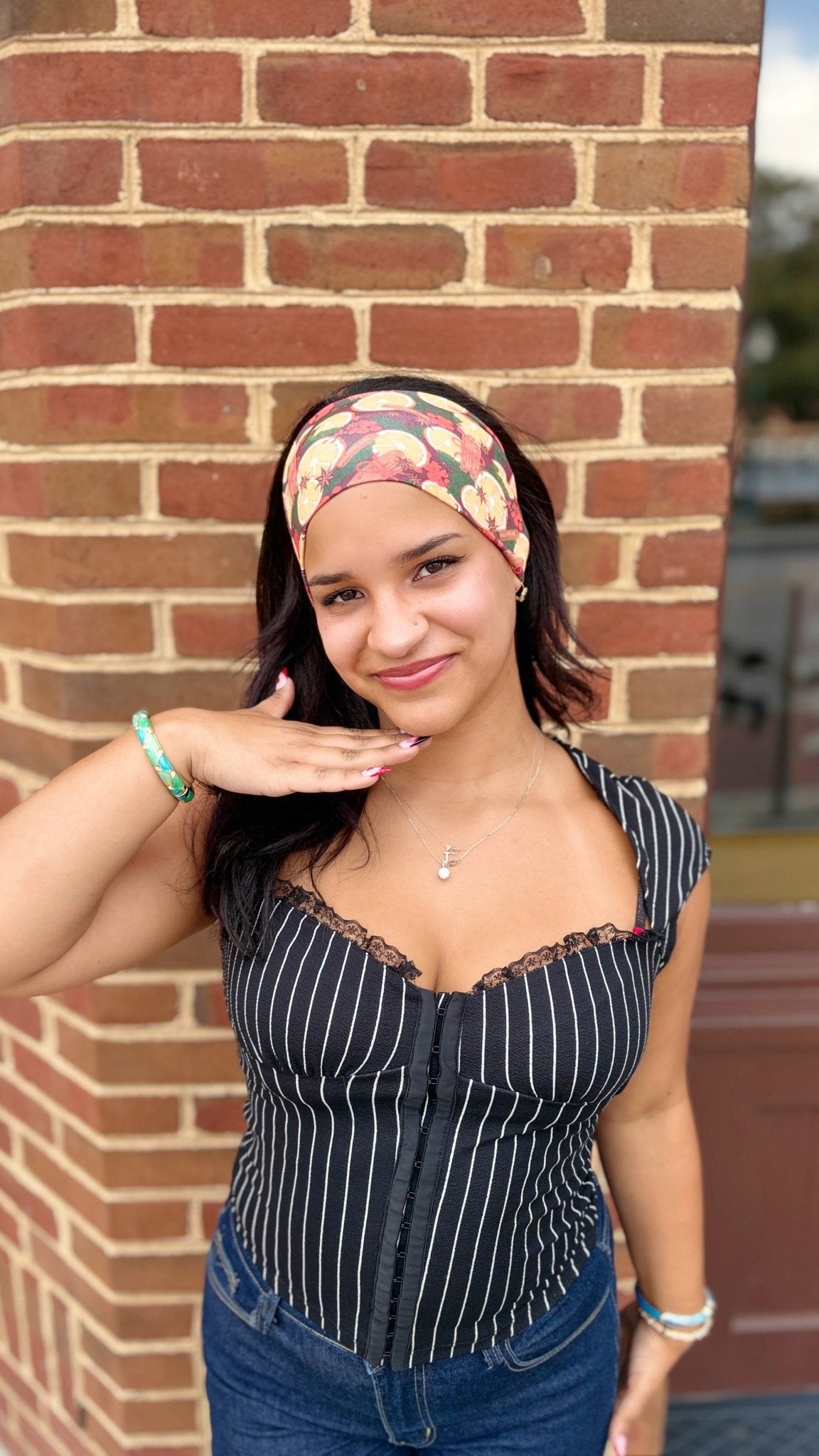 Cranberry Christmas Blooms Stretch Headband - The Sassy Olive