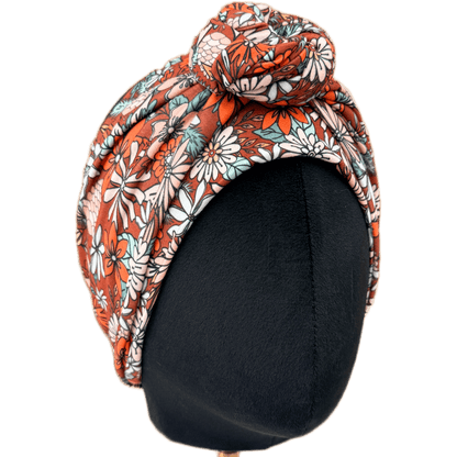 Cranberry Christmas Blooms Wrap Headband - The Sassy Olive
