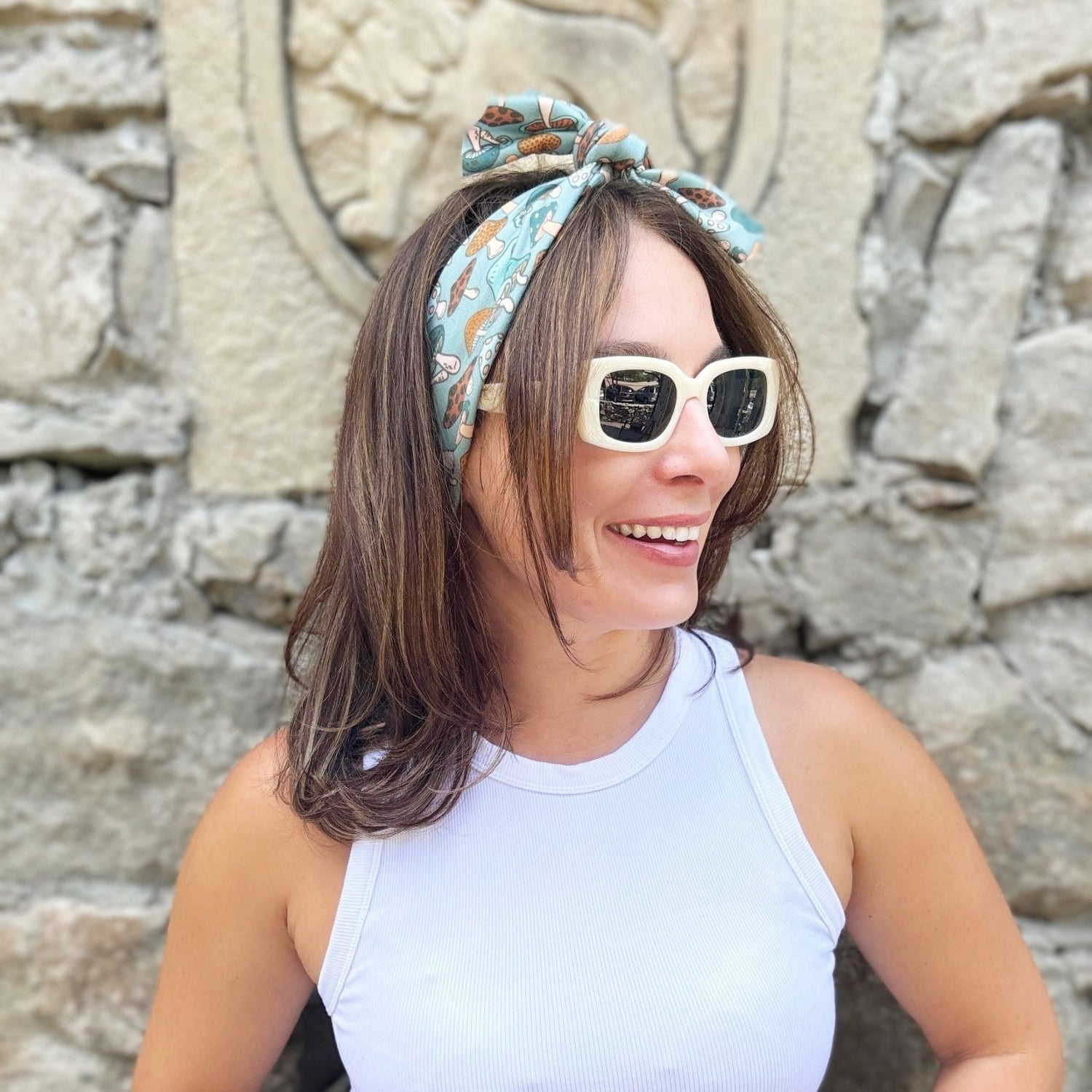 Cutie Mushrooms Top Knot Headband - The Sassy Olive