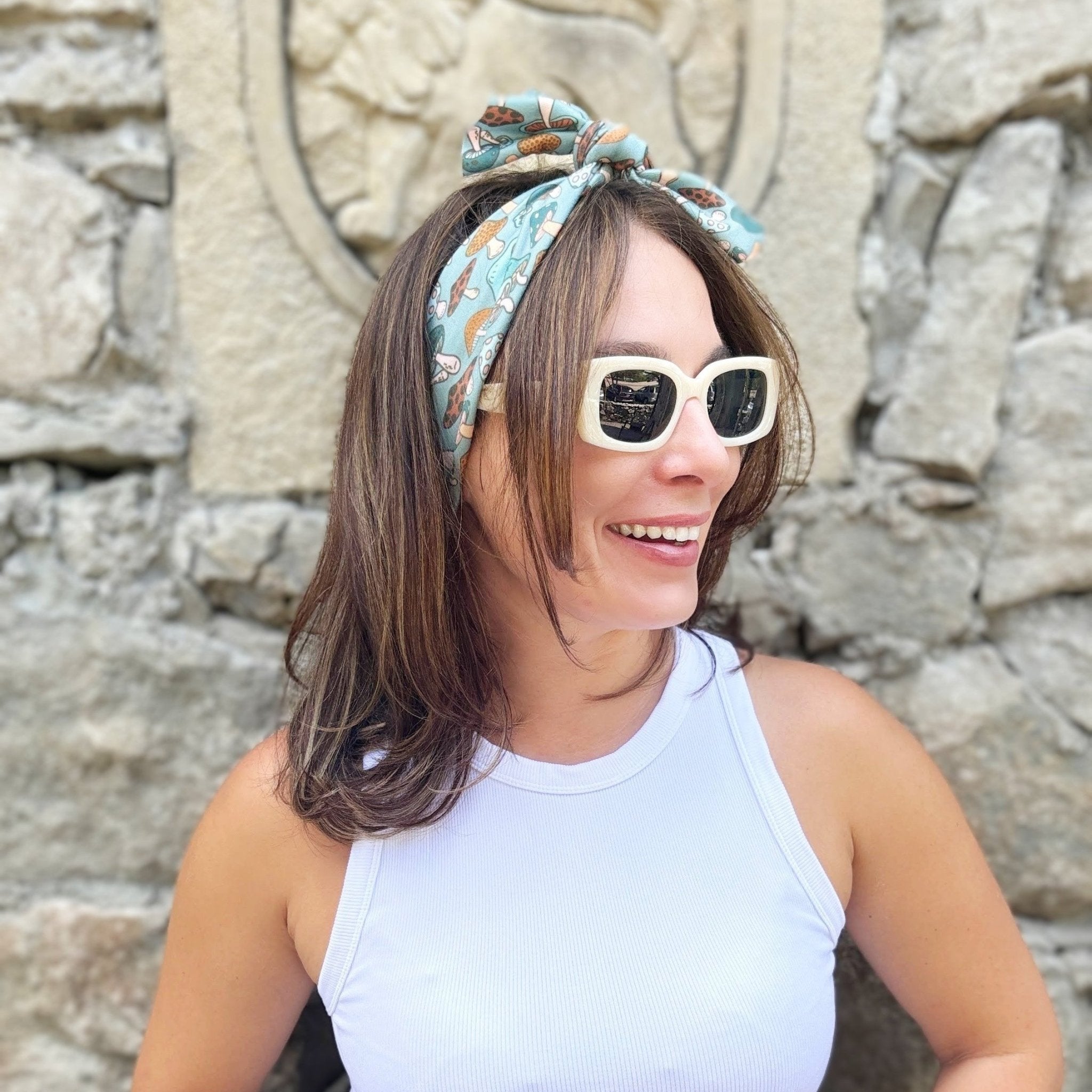 Cutie Mushrooms Top Knot Headband - The Sassy Olive