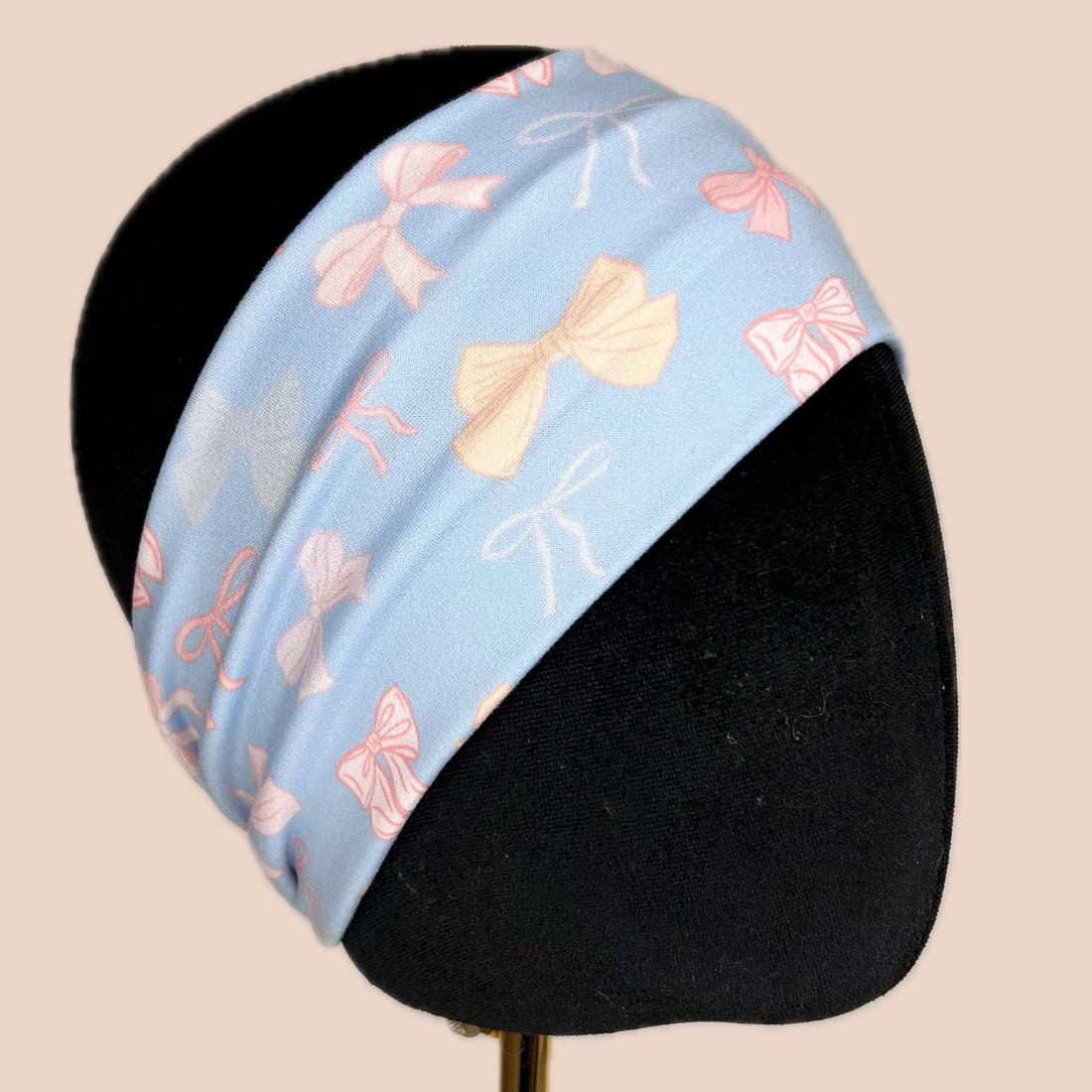 Daisy Dots Blue Stretch Headband - The Sassy Olive