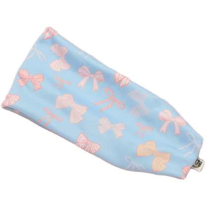 Daisy Dots Blue Stretch Headband - The Sassy Olive