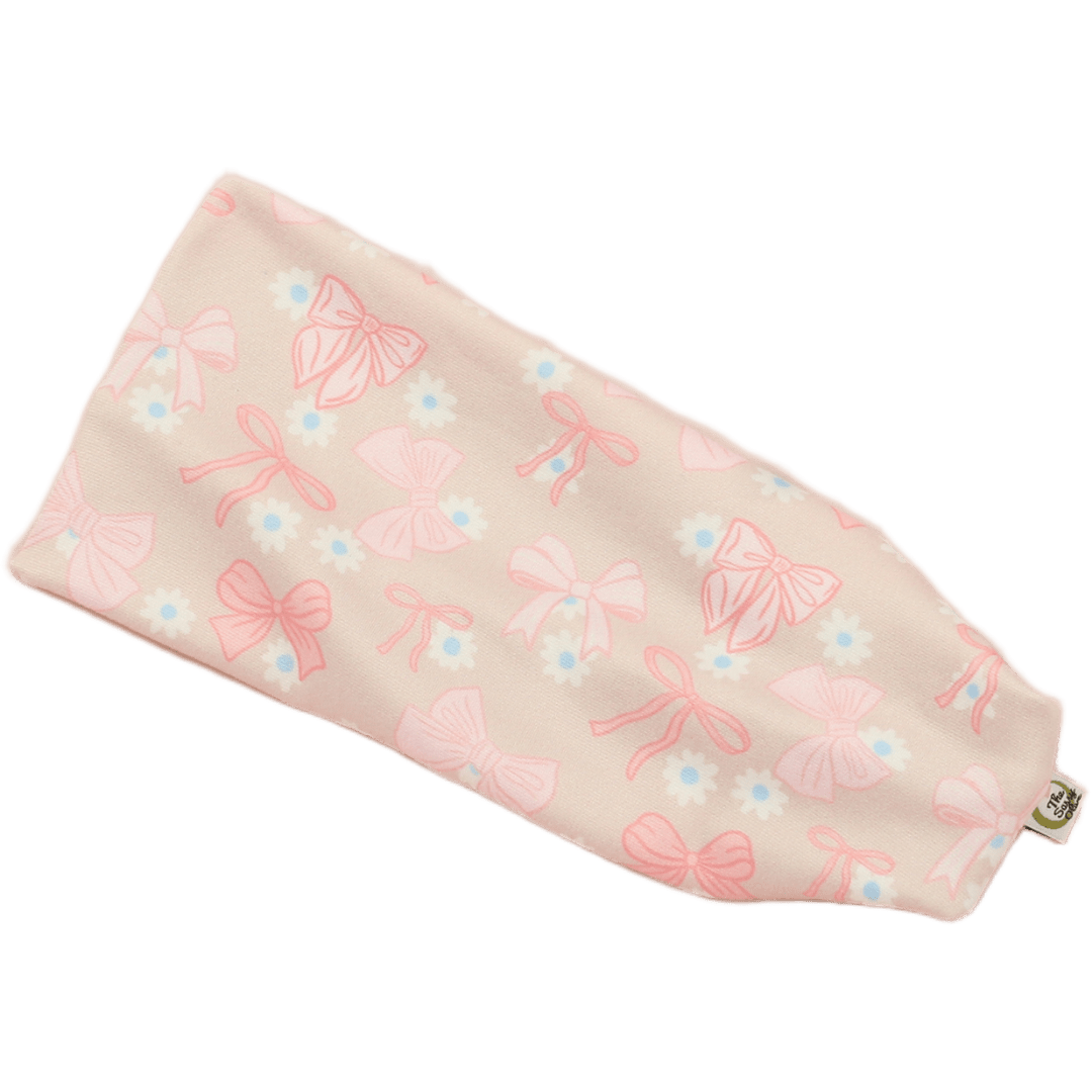 Daisy Dots Pink Stretch Headband - The Sassy Olive