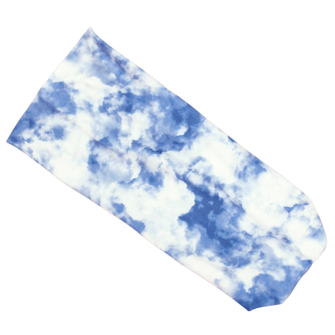 Dark Blue and White Stretch Headband - The Sassy Olive