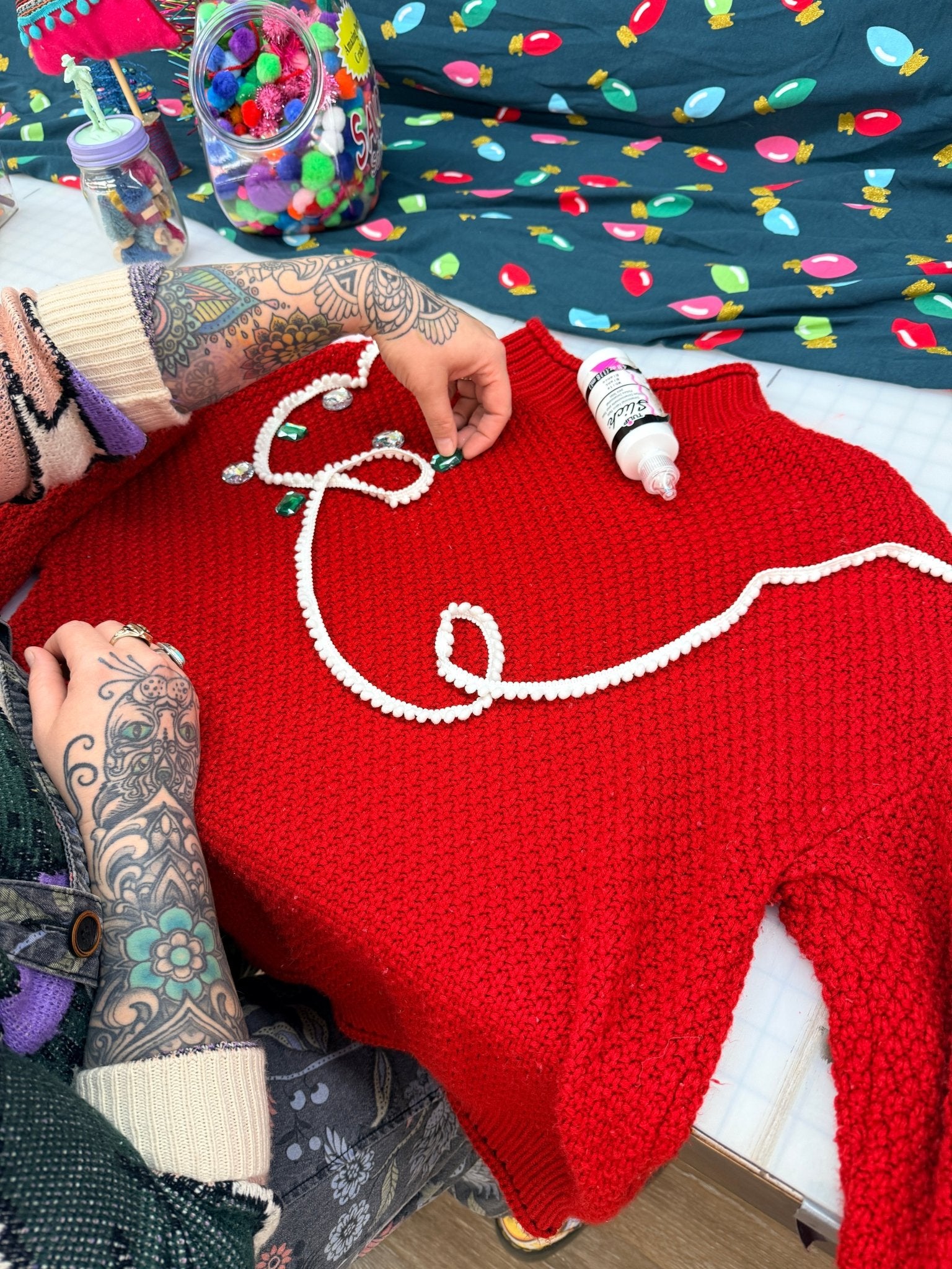 Dec 19 5pm - 8pm DIY Ugly Sweater Night – Crafty Holiday Event Ticket - The Sassy Olive