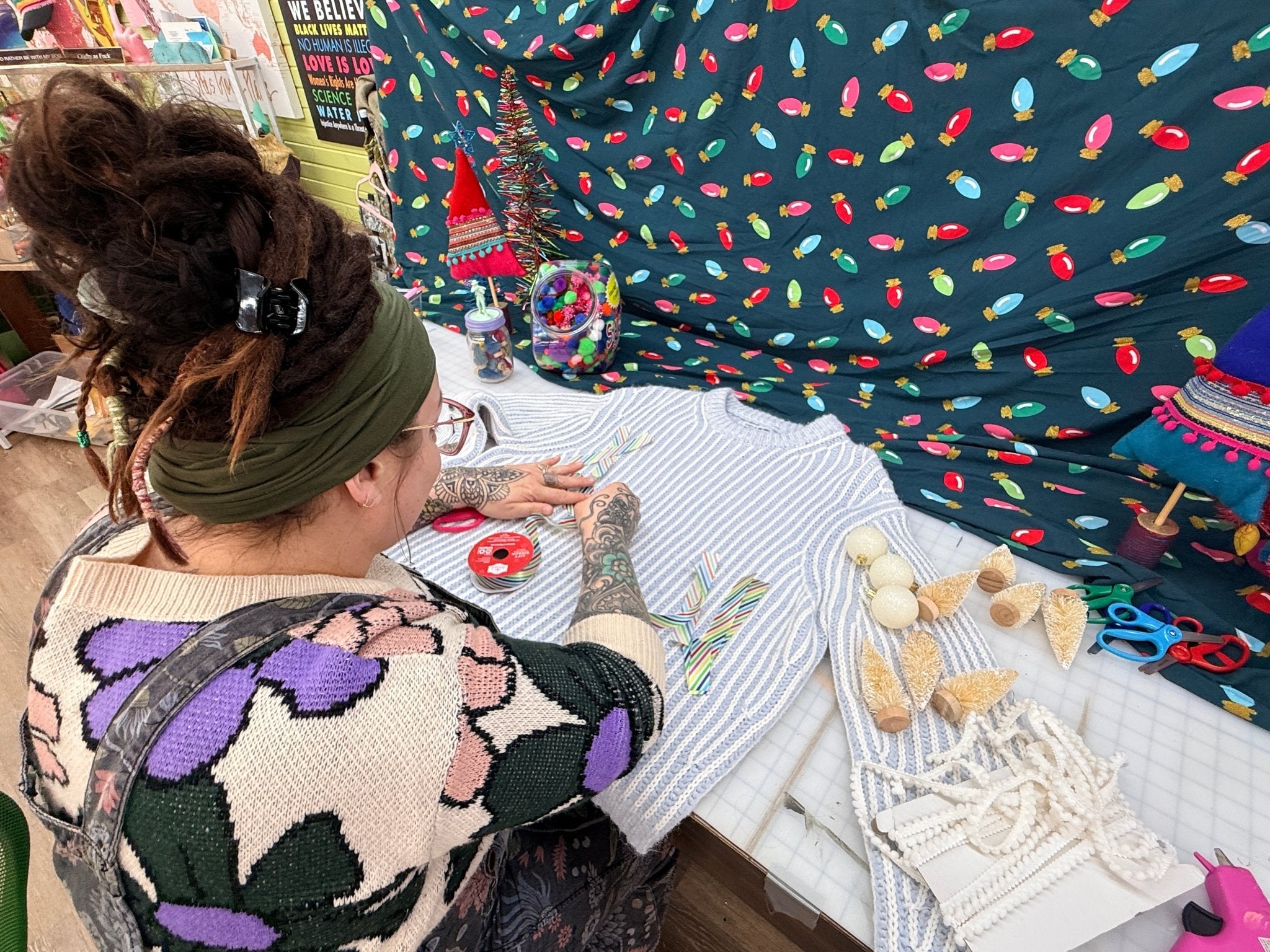 Dec 19 5pm - 8pm DIY Ugly Sweater Night – Crafty Holiday Event Ticket - The Sassy Olive