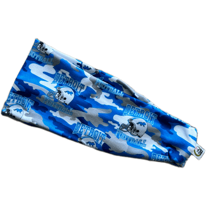 Detroit Blue Camo Stretch Headband - The Sassy Olive
