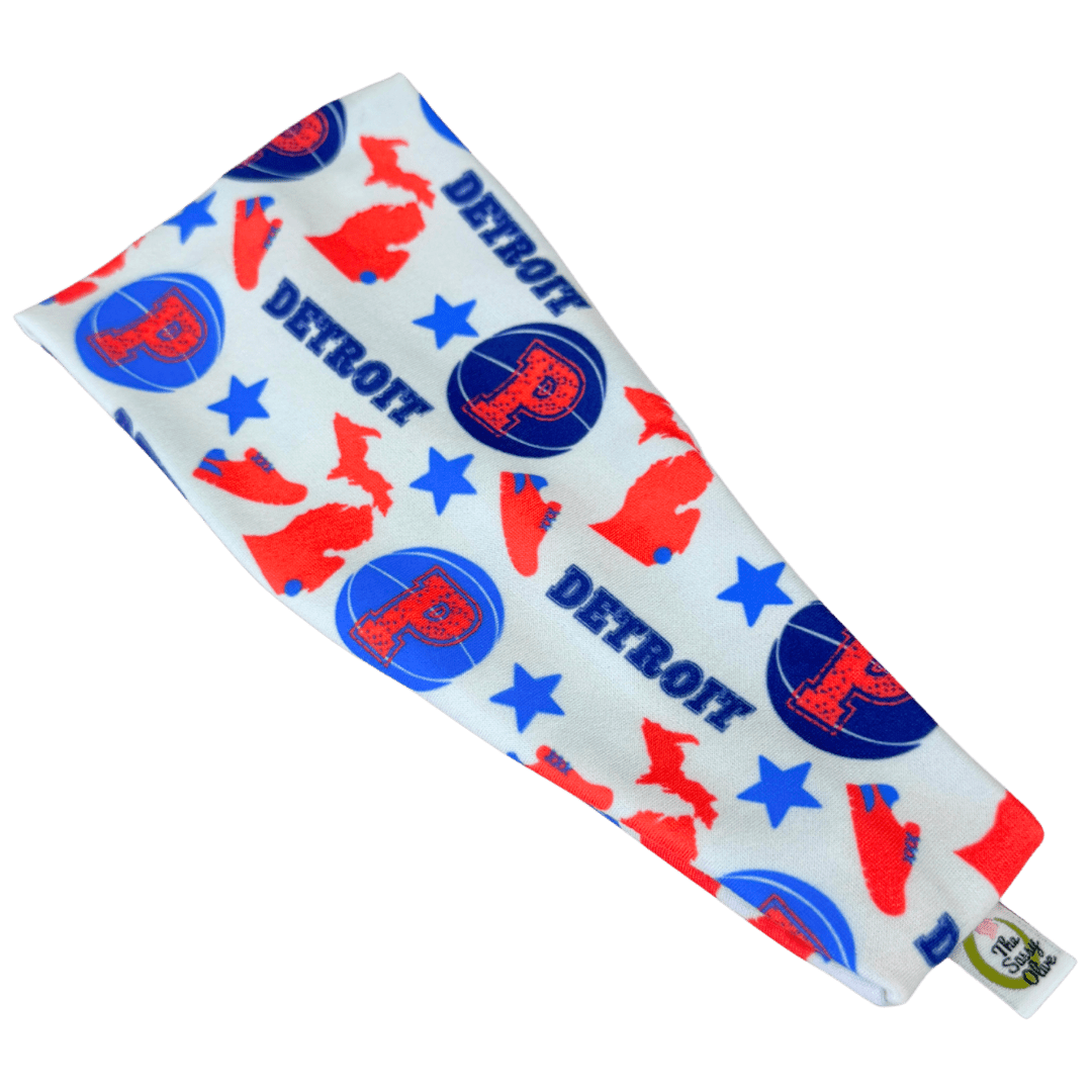 Detroit Pistons Stretch Headband - The Sassy Olive
