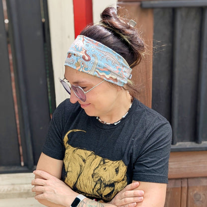 Dinos in Space Stretch Headband - The Sassy Olive