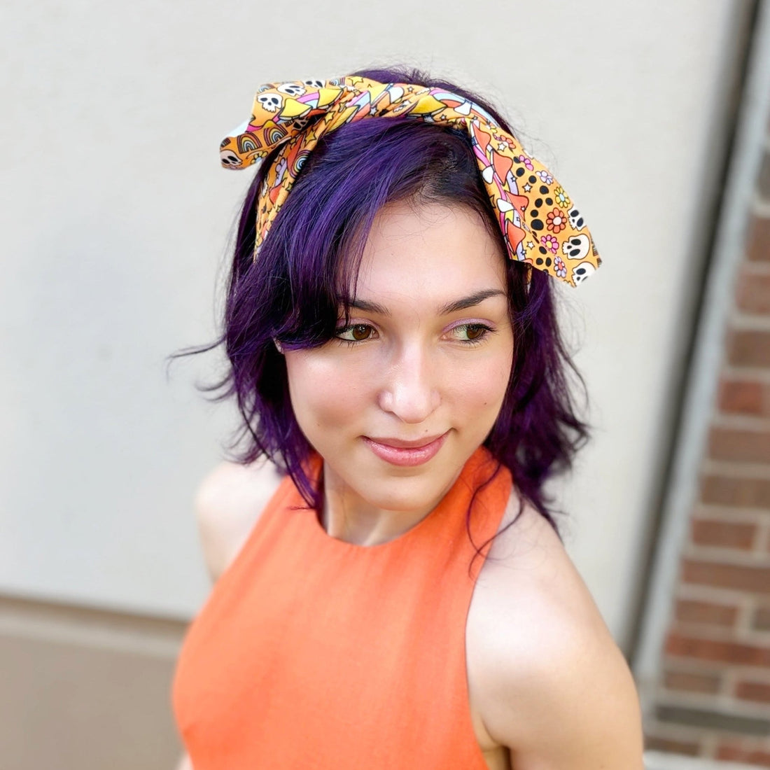 Ditsy Spooky Top Knot Headband - The Sassy Olive